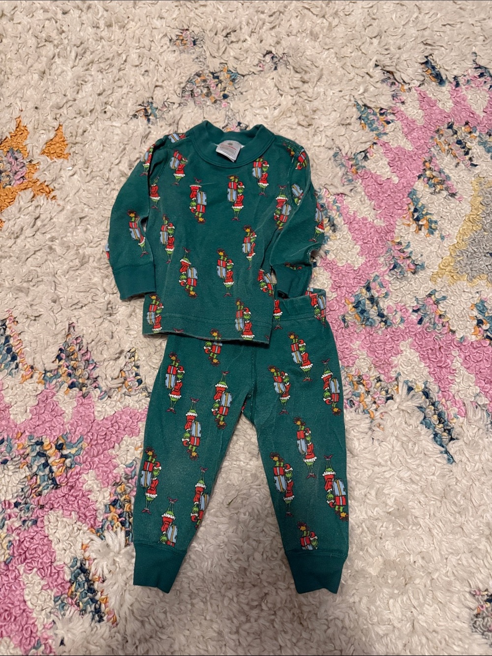 Kids 12m-18m Hanna Andersson Grinch Print Pajama Set